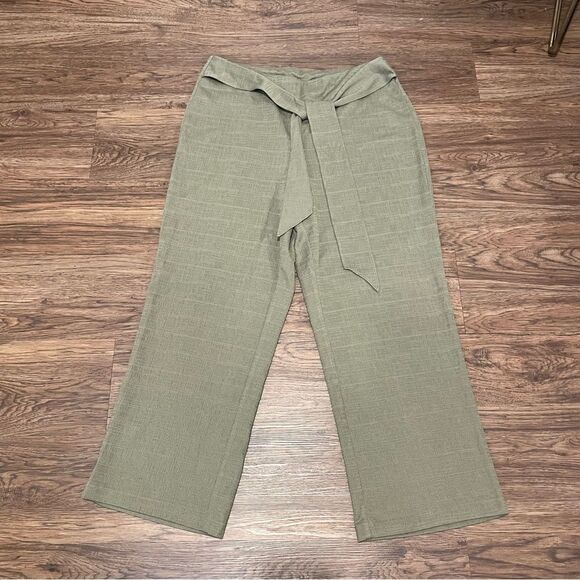 C Est. 1946 High Rise Wide Leg Pants Olive Green Size 18 / 20 W - Picture 2 of 10